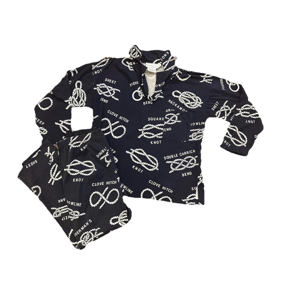 Vintage Sailing Boating Adrienne Vittadini 2 Piece Cotton Set